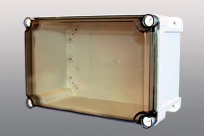 Корпуса RAM box с выбивными фланцами и прозрачной крышкой